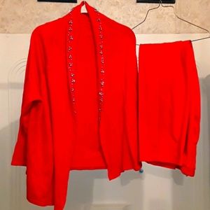 *2 For 20*  Ruby Rd Red Top & Pants L
